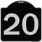 Signmission Sign with Number 20 Heavy-Gauge Aluminum Architectural Sign, 18" x 18", BS-1818-22902 A-DES-BS-1818-22902 - alternate 1